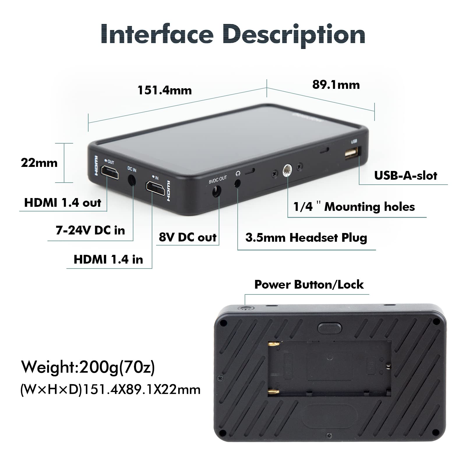 Amazon.com : Desview R5II 5.5-inch Camera Field Monitor 4K HDMI